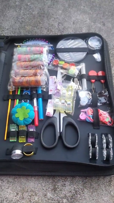 200Pcs Sewing Kit Travel Set Measure Scissor Thimble Thread Needle Storage Box