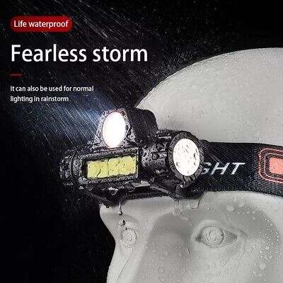 2 Pack Waterproof USB Rechargeable LED Headlamp Headlight