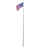 20' Flag Pole Telescopic Flagpole Kit U.S Flag Ball 2 Flags Halyard