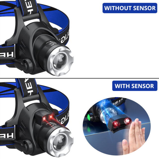 25000LM LED Headlamp Rechargeable Headlight Zoomable Head Torch Lamp Flashlight