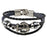 Mens Sailor Beach Nautical Anchor Bracelet Leather Wristband Men Black+gift bag