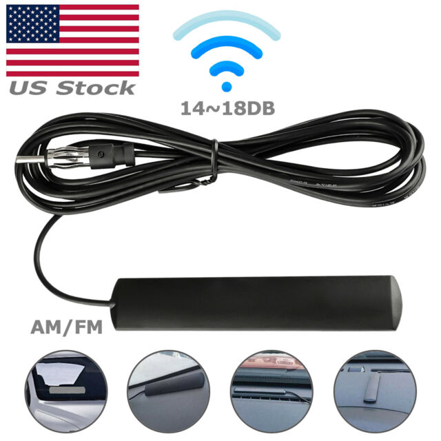 Car Radio Stereo Hidden Antenna Stealth FM AM For Vehicle Truck Motorcycle Boat