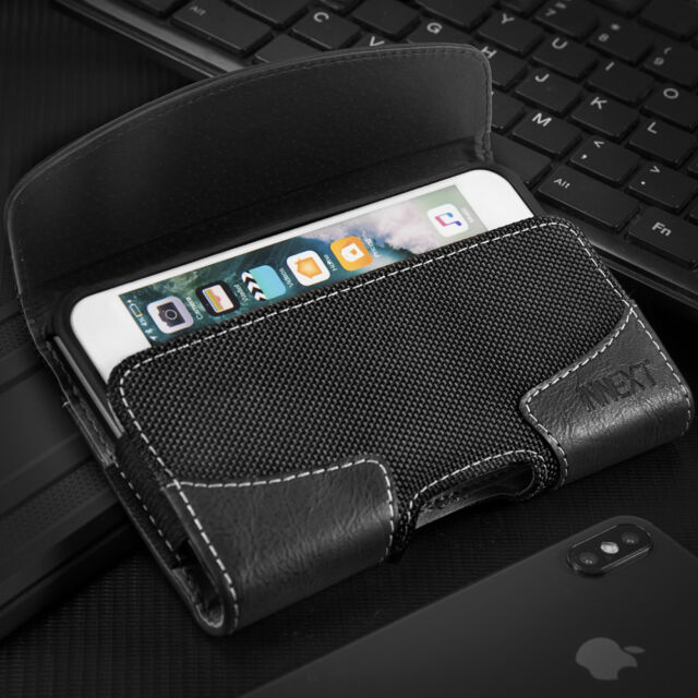 HorizontaL PU Leather Case Cover Pouch Holster Belt Clip For cell phone