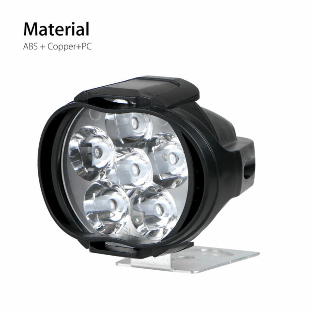 2pcs Car Motorcycle Headlight Spot Fog Lights 6 LED Front Head Lamp 12V 10W ATV