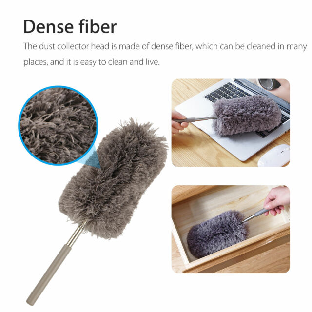 Adjustable Soft Microfiber Feather Duster Dusting Brush Household Cleaning Tool