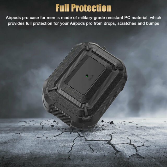 Case Cover For Apple AirPods Pro 2019 Armor Protective Skin Carabiner Shockproof