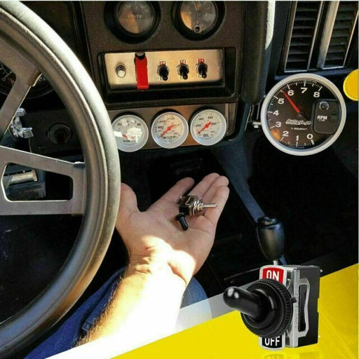 10 Pieces Waterproof Toggle Flick Switch 12V ON/OFF Car Dash Light Metal 12Volt