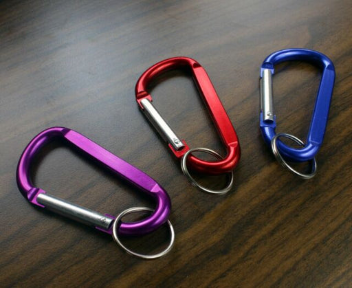 12 pieces 3” Aluminum Carabiner Clip, Durable Spring-loaded Gate Keychain Hook