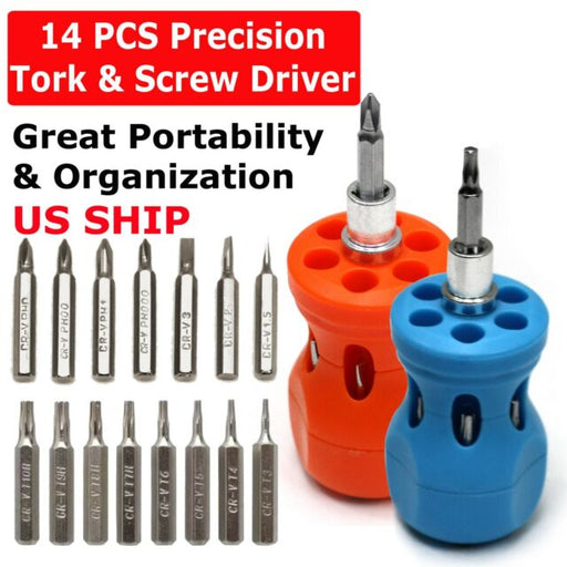 14 IN 1 Small Mini Repair Precision Screwdriver TORX Tool Kit Fix Phones