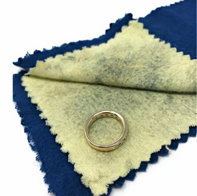 2-Pack Jewelry Cleaning Polishing Cloth Instant Shine Protects Gold Silver Brass