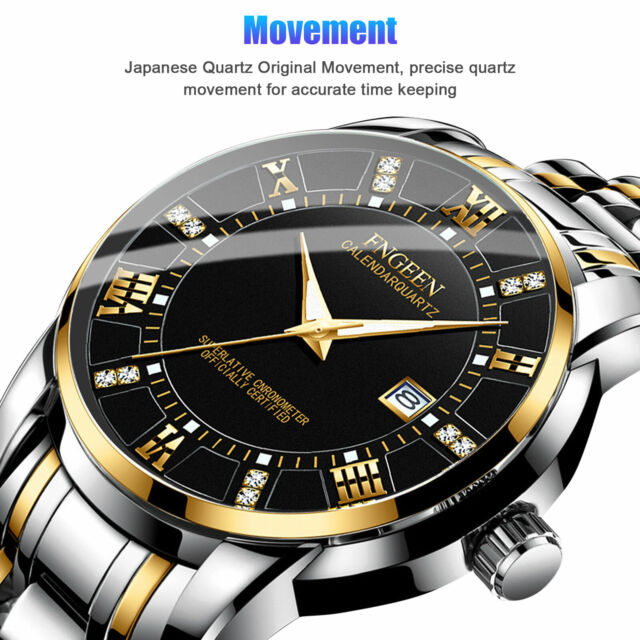 Waterproof Classic Men Watch Stainless Steel Quartz Luminous Wristwatch