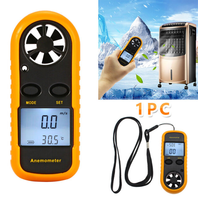 Digital LCD Air Wind Speed Anemometer Temperature Gauge Tester Thermometer