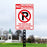 No Parking Metal Warning Sign 14 X 10 in - 40 Mil Thick Rust-Free