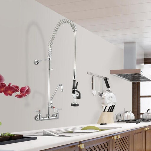 Aquaterior Commercial Pre-Rinse Sink Faucet Kitchen Add-On Mixer Tap Pull Down