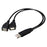 USB 2.0 A Male To 2 Dual USB Female Jack Y Splitter Hub Power Cord Adapter Cable