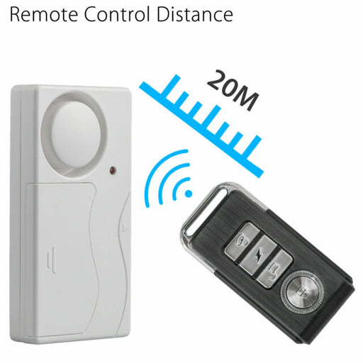 Wireless Control Magnetic Sensor Door Window Home Security Alarm White
