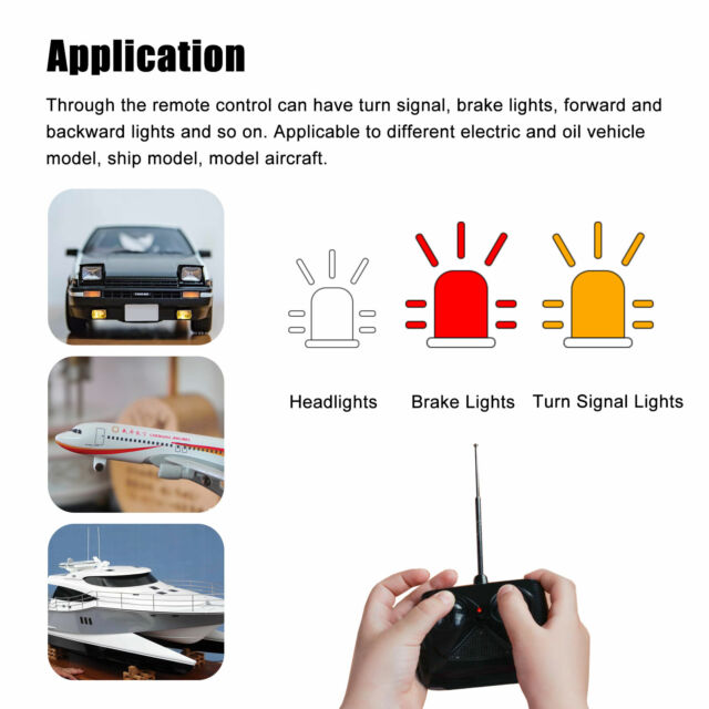 1/10 RC Car truck LED lighting Kit Brake+Headlight+Turn Signal Fit 2.4ghz PPM FM