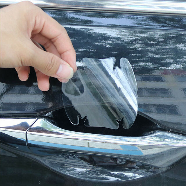 4PCS Clear Carbon Fiber Car Door Handle Protector Film Anti-Scratch Accessories