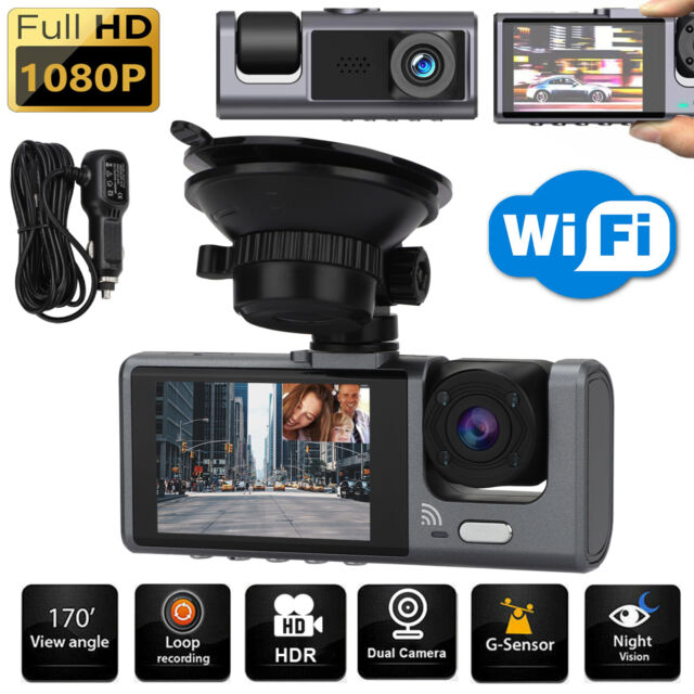 1080P Dual Dash Cam Car DVR Front Inside Camera Video Recorder IR Night Vision