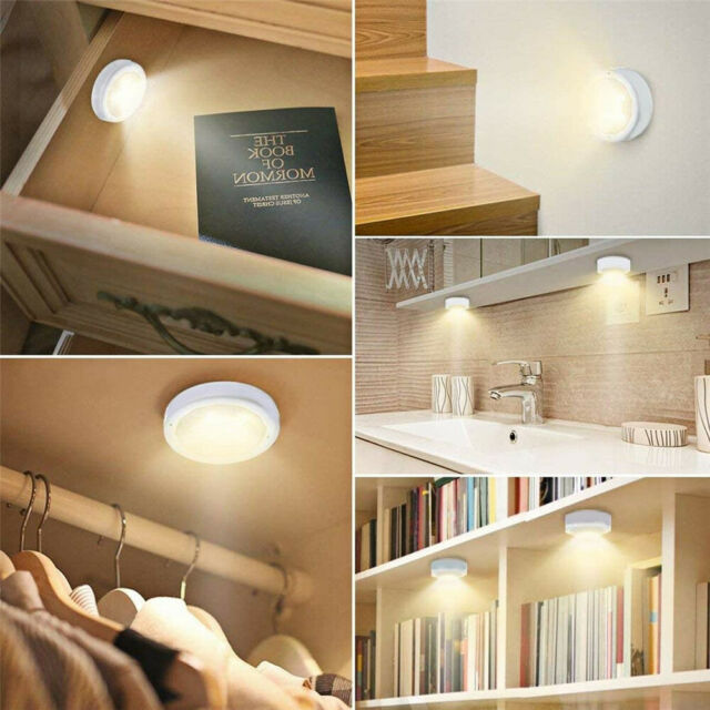 3 Wireless LED Under Cabinet Lights for Kitchen Closet  Night Light with Remote