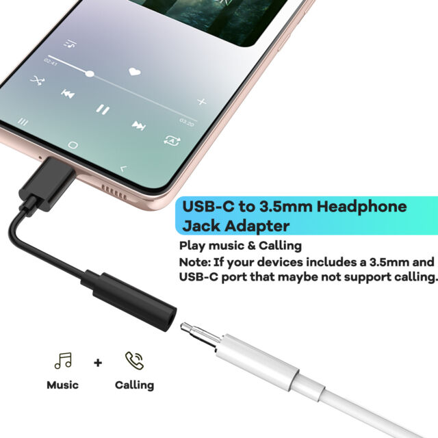 For Samsung S22/S22 Ultra 5G/S20 FE/ USB C To 3.5mm Headphone Jack Adapter Cable