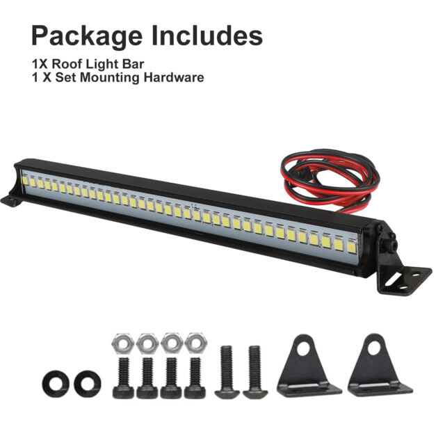 RC Car Bright 36 LED Roof Lamp Metal Light Bar for 1/10 SCX10 90046 TRX4