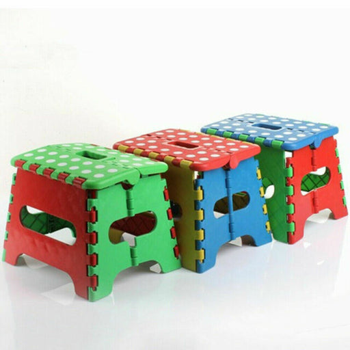 7" Collapsible Folding Plastic Kitchen Step Foot Stool w/ Handle for Kids