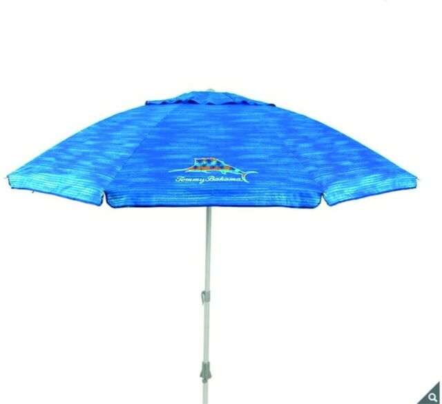 Tommy Bahama 8' Beach Umbrella w/ Tilt, Blue