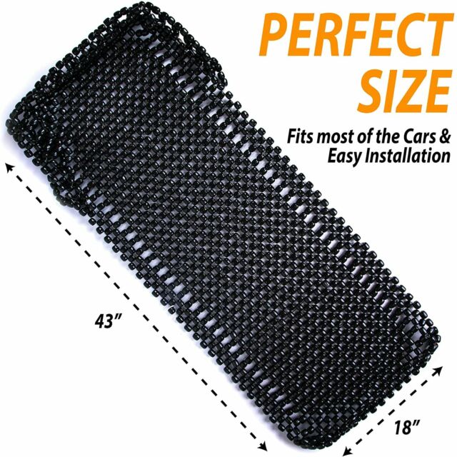 Black Wooden Beaded comfort Car Seat Cover Massaging Cool Cushion