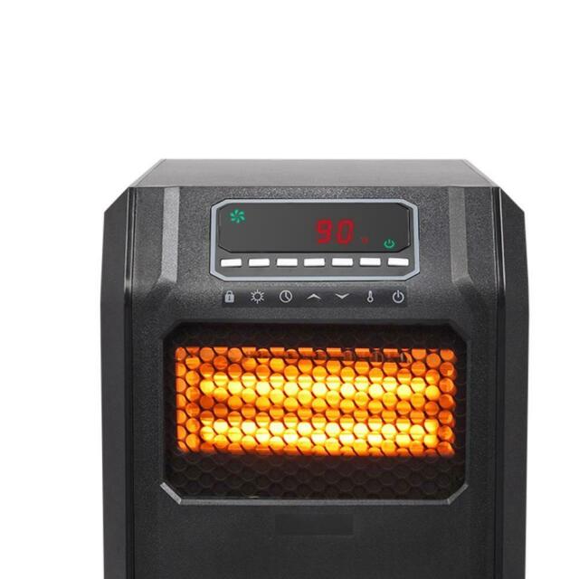 ZOKOP Portable Indoor Electric Infrared Space Heater 1500W 12H Timer w/ Remote