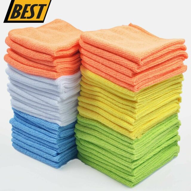 Microfiber Cleaning Cloth Towel Rag Car Polishing No Scratch Detailing Set of 50