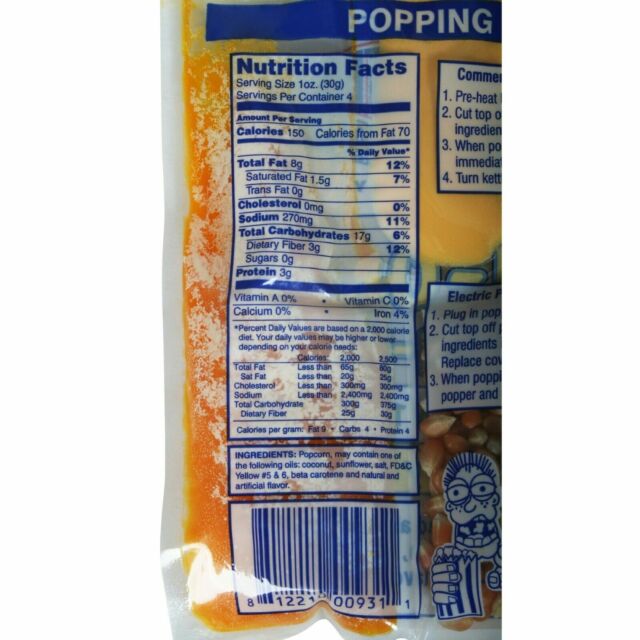 Great Northern Popcorn 4 Ounce Premium Popcorn Portion Packs, Case of 12