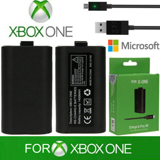 For Xbox One X S Play and Charge Kit Rechargeable Battery Pack & Charging Cable