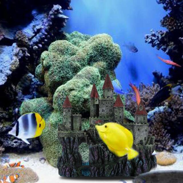 Miracliy Aquarium Decorations Castle Large Fish Tank Ornament Super Castle 10''