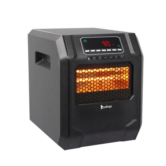 ZOKOP Portable Indoor Electric Infrared Space Heater 1500W 12H Timer w/ Remote