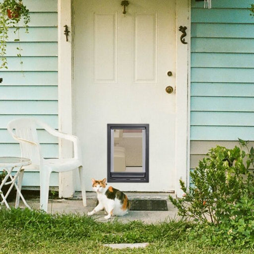 Pet Door Dog Door Secure Lockable Large Frame Exterior Cat Entry