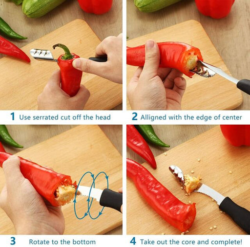 Jalapeno Pepper Corer Cutter Core Seed Remover Kitchen Tools
