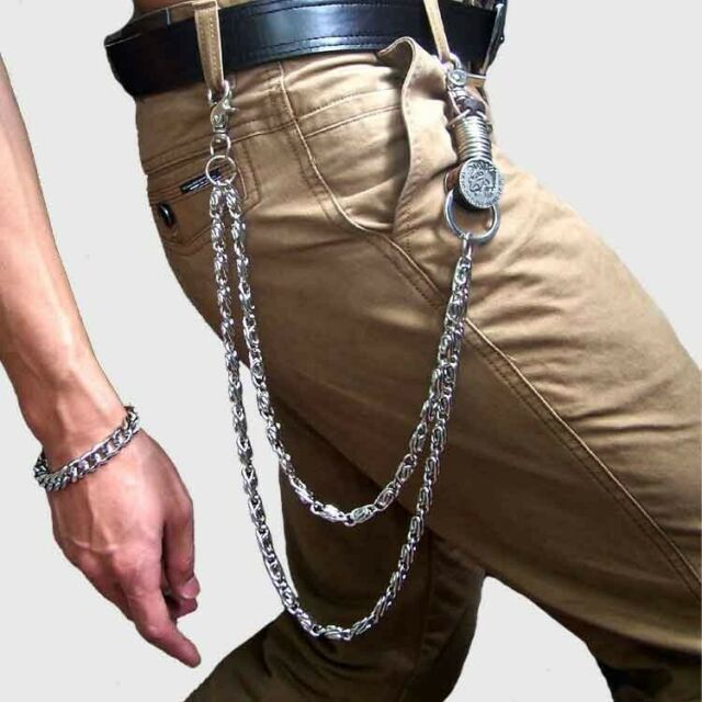 2 Loop 28" Strong Leash Thick Biker Trucker Wallet Chain