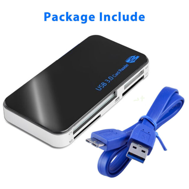 USB 3.0 Memory Card Reader Adapter 5Gbps fit for CF/TF/SD/Micro SD/XD/M2/MS Card