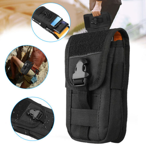 Universal Tactical Mobile Cell Phone Belt Pack Bag Pocket Molle Waist Pouch Case