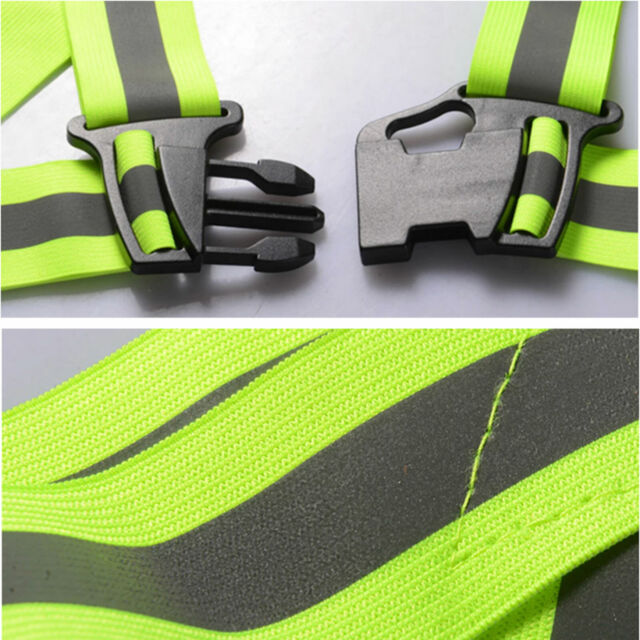 Adjustable Safety Reflective Vest Belt Stripe Strap Night Running Jogging Biking