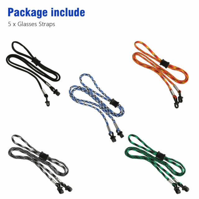 5PCS Sunglasses Neck Cord Strap Eyeglass Rope Adjustable Lanyard Holder