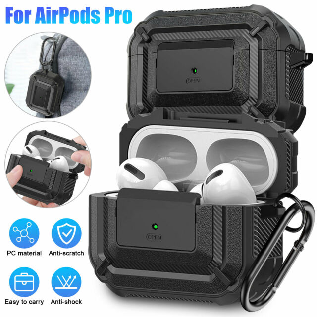 Case Cover For Apple AirPods Pro 2019 Armor Protective Skin Carabiner Shockproof