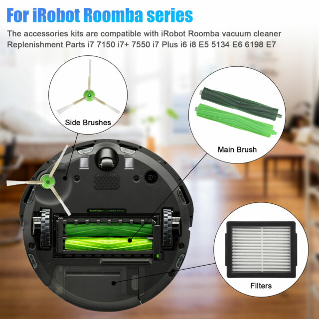 IRobot Roomba i7/i7 Plus/i8 Serie Kit Replacement Part Filter Brush Accessories