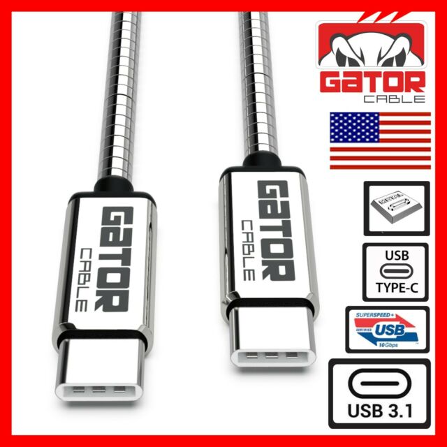 USB-C to USB-C 3.1 Male to Male Type-C Cable Fast Charger Data Sync PD All Metal