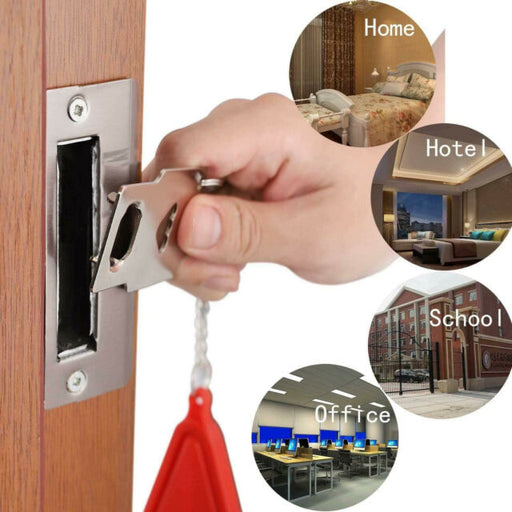 Portable Door Lock Hardware Safety Security Anti-theft Tool Privacy Travel Hotel