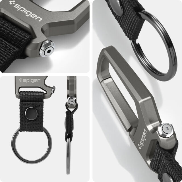 Spigen® Carabiner Key Ring Clip Car Keychain Clip Bottle Opener Key Chain Ring