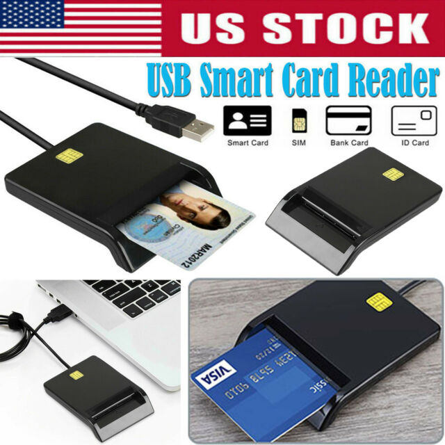 DOD Military USB Smart Card Reader CAC/National ID/Chip for Mac OS Windows Linux