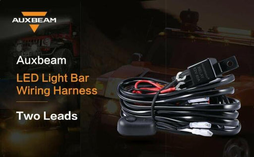 HEAVY DUTY Auxbeam LED Light Bar Wire Harness kit 2 lead 12V 40Amp Fuse Relay