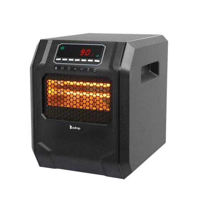 ZOKOP Portable Indoor Electric Infrared Space Heater 1500W 12H Timer w/ Remote